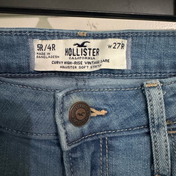 Vintage Hollister Blue Flare butterfly Jeans with Distressed Details - Picture 2 of 13